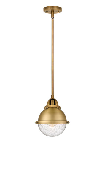 Innovations - 288-1S-BB-HFS-64-BB-LED - LED Mini Pendant - Nouveau 2 - Brushed Brass