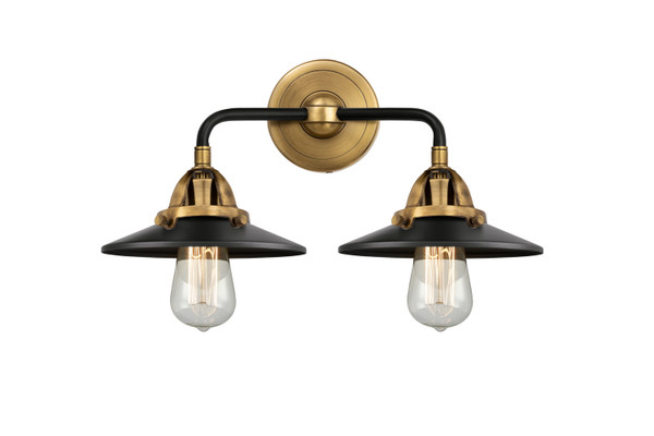 Innovations - 288-2W-BAB-M6-BK - Two Light Bath Vanity - Nouveau 2 - Black Antique Brass
