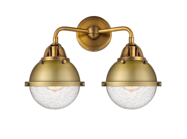 Innovations - 288-2W-BB-HFS-64-BB - Two Light Bath Vanity - Nouveau 2 - Brushed Brass
