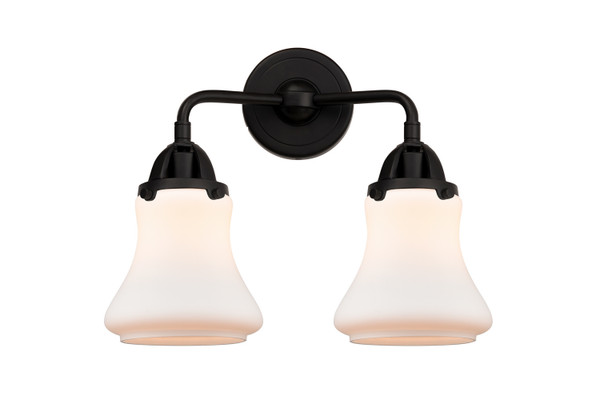 Innovations - 288-2W-BK-G191 - Two Light Bath Vanity - Nouveau 2 - Matte Black