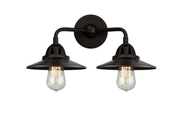 Innovations - 288-2W-BK-M6-BK - Two Light Bath Vanity - Nouveau 2 - Matte Black