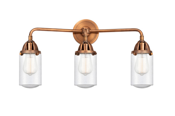 Innovations - 288-3W-AC-G314 - Three Light Bath Vanity - Nouveau 2 - Antique Copper