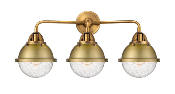 Innovations - 288-3W-BB-HFS-64-BB - Three Light Bath Vanity - Nouveau 2 - Brushed Brass