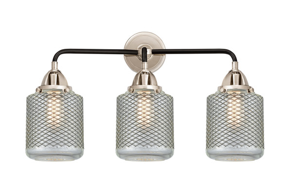 Innovations - 288-3W-BPN-G262 - Three Light Bath Vanity - Nouveau 2 - Black Polished Nickel