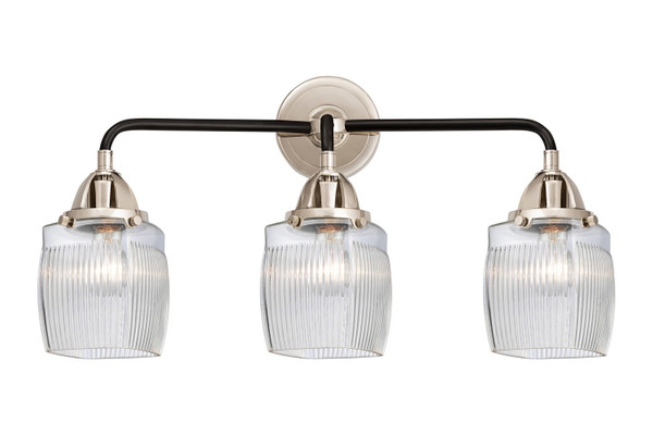 Innovations - 288-3W-BPN-G302 - Three Light Bath Vanity - Nouveau 2 - Black Polished Nickel