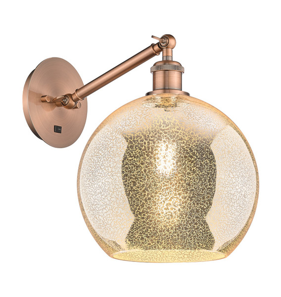 Innovations - 317-1W-AC-G128-10 - One Light Wall Sconce - Ballston - Antique Copper