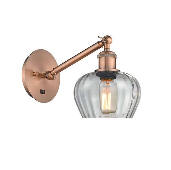 Innovations - 317-1W-AC-G92 - One Light Wall Sconce - Ballston - Antique Copper