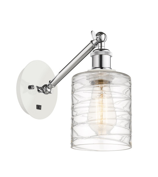 Innovations - 317-1W-WPC-G1113 - One Light Wall Sconce - Ballston - White Polished Chrome