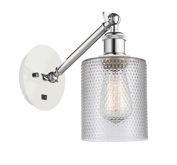 Innovations - 317-1W-WPC-G112 - One Light Wall Sconce - Ballston - White Polished Chrome
