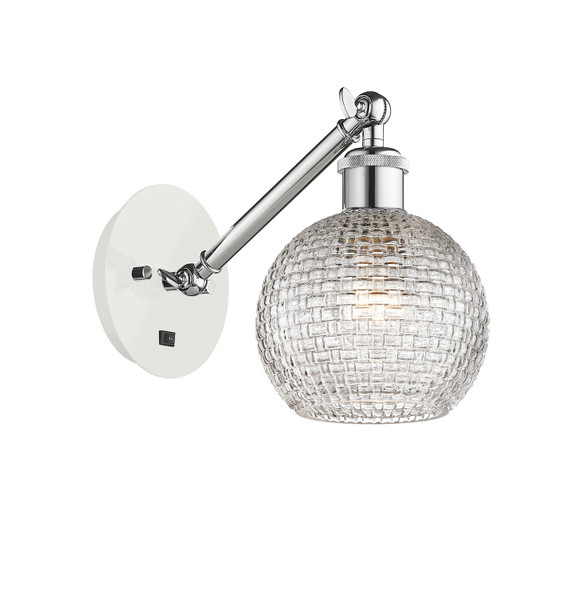 Innovations - 317-1W-WPC-G122C-6CL - One Light Wall Sconce - Ballston - White Polished Chrome