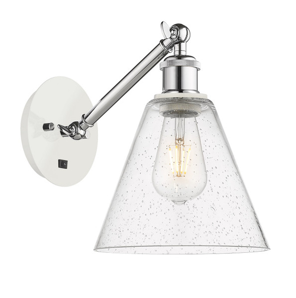 Innovations - 317-1W-WPC-GBC-84-LED - LED Wall Sconce - Ballston - White Polished Chrome