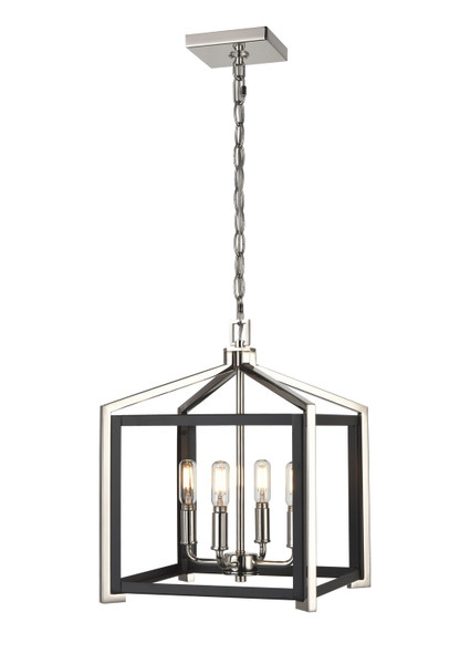 Innovations - 376-4CR-BPN-12 - LED Pendant - Downtown Urban - Black Polished Nickel