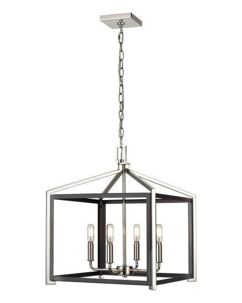 Innovations - 376-4CR-BPN-16 - LED Pendant - Downtown Urban - Black Polished Nickel