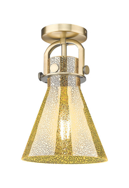 Innovations - 410-1F-BB-G411-8ME - One Light Semi-Flush Mount - Downtown Urban - Brushed Brass