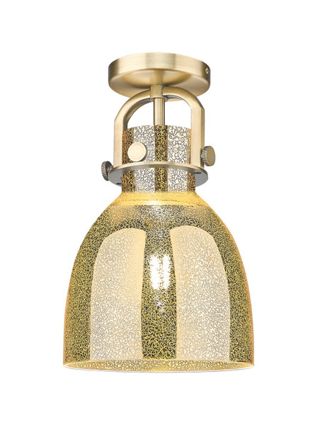 Innovations - 410-1F-BB-G412-8ME - One Light Semi-Flush Mount - Downtown Urban - Brushed Brass
