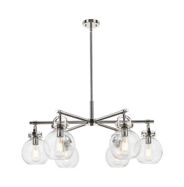 Innovations - 410-6CR-PN-G410-7SDY - Six Light Chandelier - Downtown Urban - Polished Nickel
