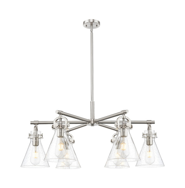 Innovations - 410-6CR-SN-G411-7SDY - Six Light Chandelier - Downtown Urban - Satin Nickel