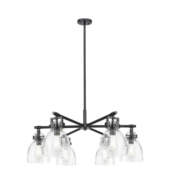 Innovations - 411-6CR-BK-G412-7SDY - Six Light Chandelier - Downtown Urban - Matte Black