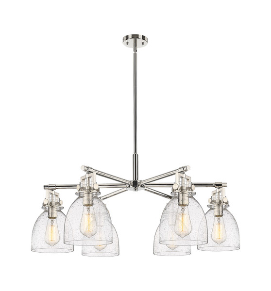 Innovations - 411-6CR-PN-G412-7SDY - Six Light Chandelier - Downtown Urban - Polished Nickel