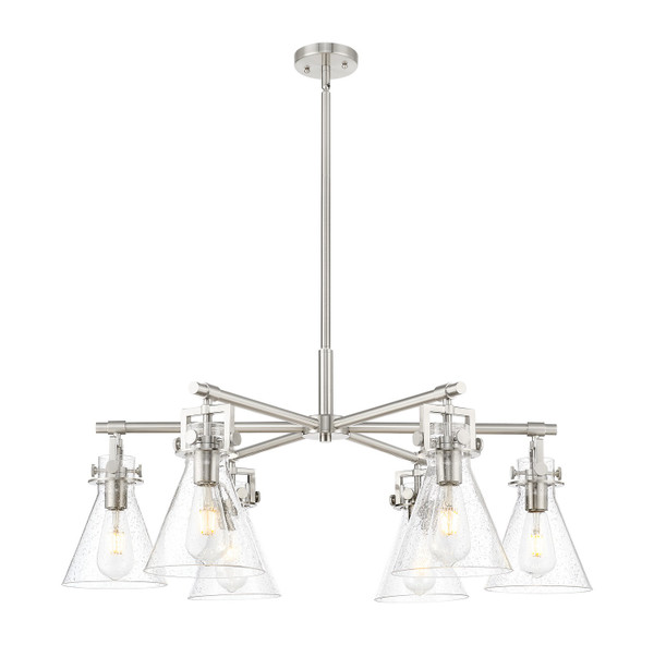 Innovations - 411-6CR-SN-G411-7SDY - Six Light Chandelier - Downtown Urban - Satin Nickel