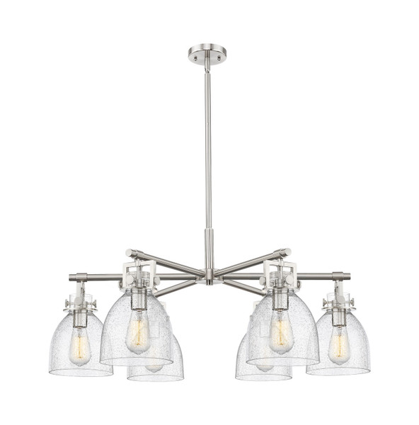 Innovations - 411-6CR-SN-G412-7SDY - Six Light Chandelier - Downtown Urban - Satin Nickel