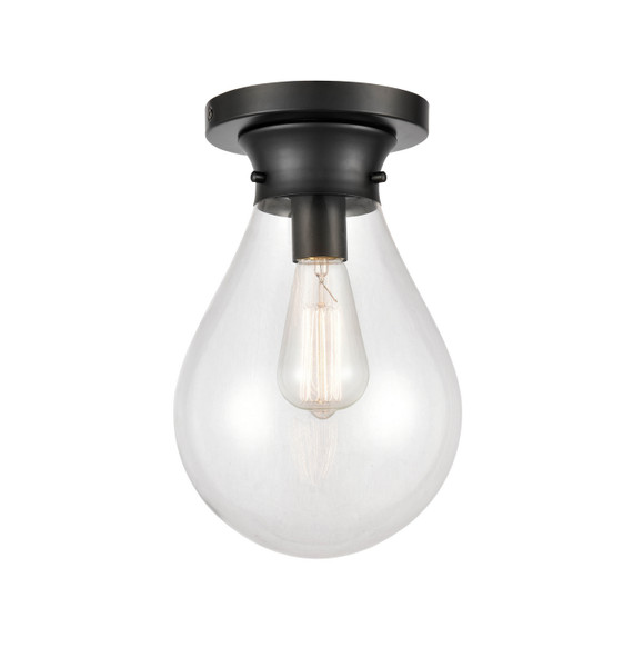 Innovations - 414-1F-BK-8CL-LED - One Light Flush Mount - Matte Black