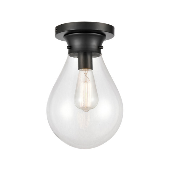 Innovations - 414-1F-BK-G4142-8 - One Light Flush Mount - Matte Black