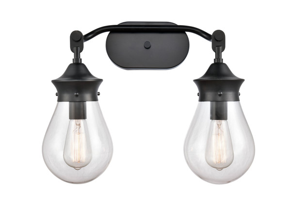 Innovations - 414-2W-BK-G4142-6 - Two Light Bath Vanity - Matte Black