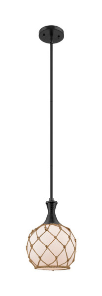 Innovations - 415-1S-BK-G121-8RB - One Light Mini Pendant - Ballston - Matte Black