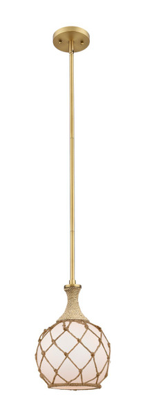 Innovations - 415-1SR-BB-G121-8RB - One Light Mini Pendant - Ballston - Brushed Brass