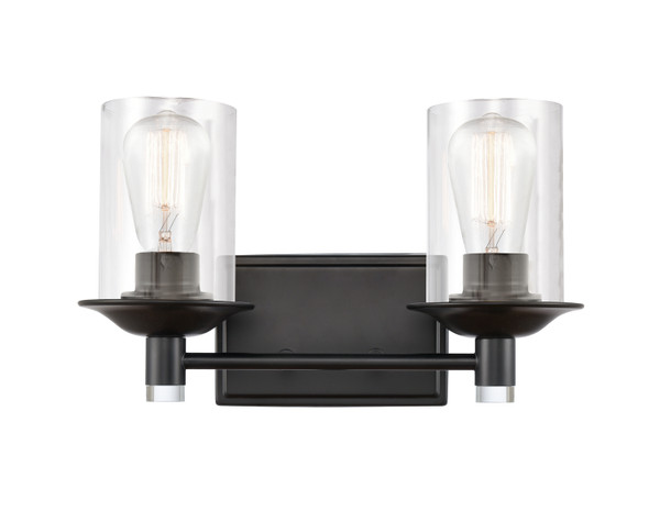 Innovations - 417-2W-BK-G4172 - Two Light Bath Vanity - Matte Black