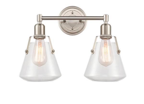 Innovations - 422-2W-SN-7CL - Two Light Bath Vanity - Satin Nickel