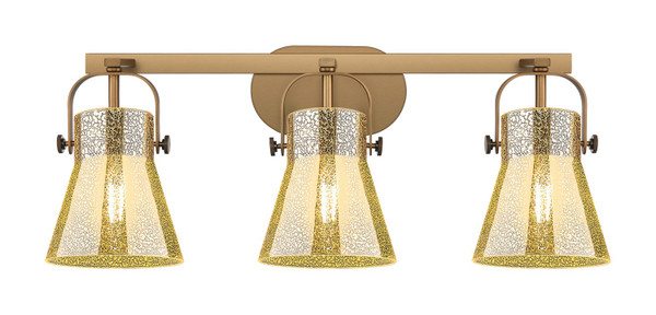 Innovations - 423-3W-BB-G411-6ME - Three Light Bath Vanity - Downtown Urban - Brushed Brass