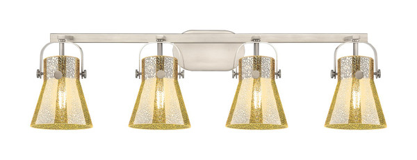 Innovations - 423-4W-SN-G411-6ME - Four Light Bath Vanity - Downtown Urban - Satin Nickel