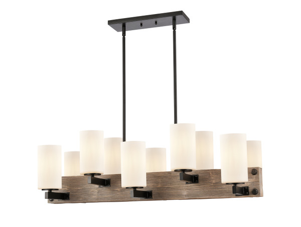 Innovations - 424-10CH-BK-G4451 - Ten Light Island Pendant - Diego - Matte Black