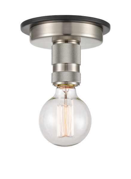 Innovations - 431-1F-BSN - One Light Flush Mount - Restoration - Brushed Satin Nickel