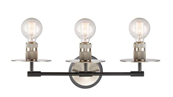 Innovations - 431-3W-BSN-LED - Three Light Bath Vanity - Restoration - Brushed Satin Nickel