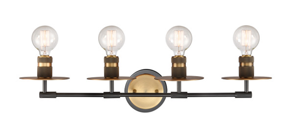 Innovations - 431-4W-BBB-LED - Four Light Bath Vanity - Restoration - Black Brushed Brass
