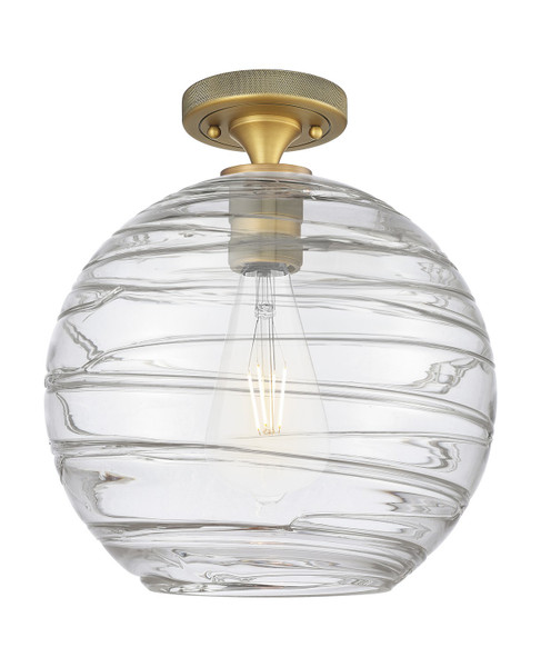 Innovations - 434-1F-BB-G1213-12CL - One Light Flush Mount - Downtown Urban - Brushed Brass