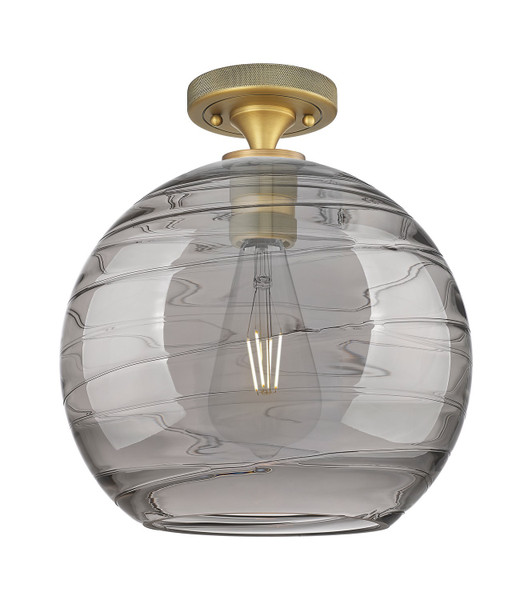 Innovations - 434-1F-BB-G1213-12SM - One Light Flush Mount - Downtown Urban - Brushed Brass
