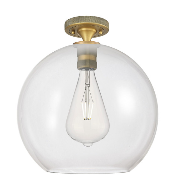 Innovations - 434-1F-BB-G122-12 - One Light Flush Mount - Downtown Urban - Brushed Brass