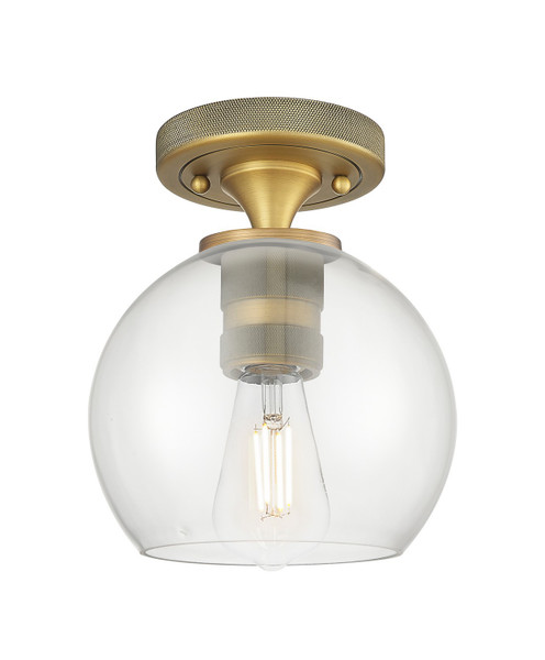 Innovations - 434-1F-BB-G122-6 - One Light Flush Mount - Downtown Urban - Brushed Brass