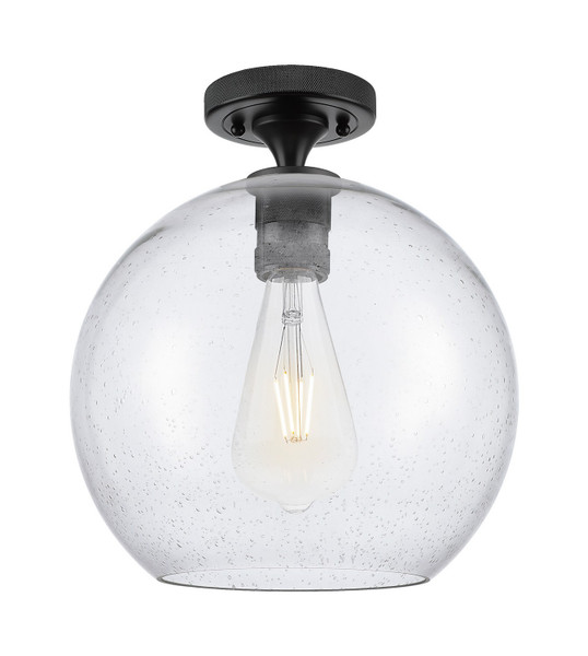 Innovations - 434-1F-BK-G124-10 - One Light Flush Mount - Downtown Urban - Matte Black