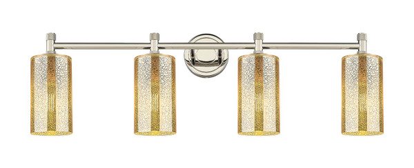 Innovations - 434-4W-PN-G434-7ME - Four Light Bath Vanity - Downtown Urban - Polished Nickel