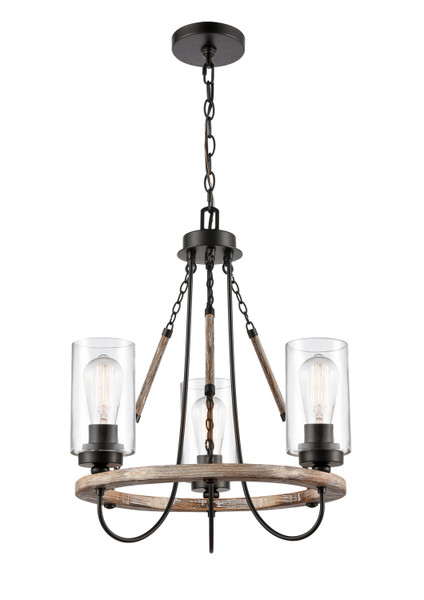 Innovations - 442-3CR-BK-G4422 - Three Light Mini Chandelier - Paladin - Matte Black