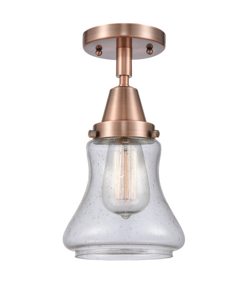 Innovations - 447-1C-AC-G194 - One Light Flush Mount - Caden - Antique Copper