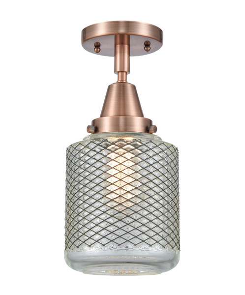 Innovations - 447-1C-AC-G262 - One Light Flush Mount - Caden - Antique Copper