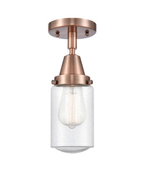 Innovations - 447-1C-AC-G314-LED - LED Flush Mount - Caden - Antique Copper