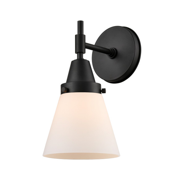 manufacturer_finish:Matte Black|manufacturer_glass:Matte White Cased Small Cone|light_output:220.00lm|color_temperature:2200K|cri:99