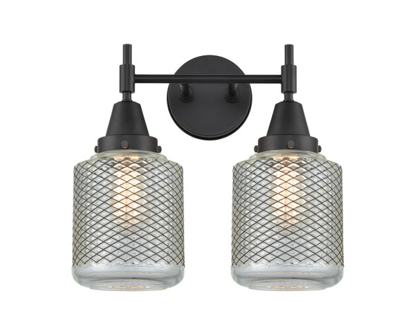 Innovations - 447-2W-BK-G262 - Two Light Bath Vanity - Caden - Matte Black